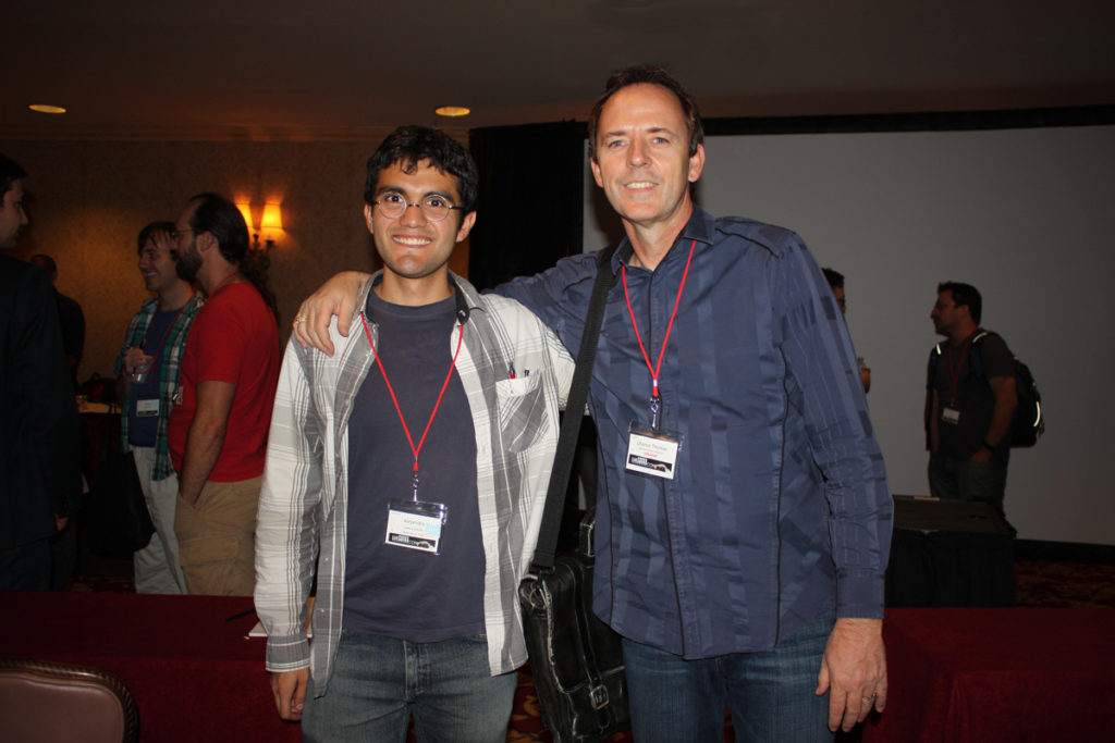 Composer and arranger Alejandro Loaeza Salcido and composer Chance Thomas at GameSoundCon 2016, the professional conference for game music and audio, Sept. 26-27, Millennium Biltmore Hotel, Los Angeles, CA.